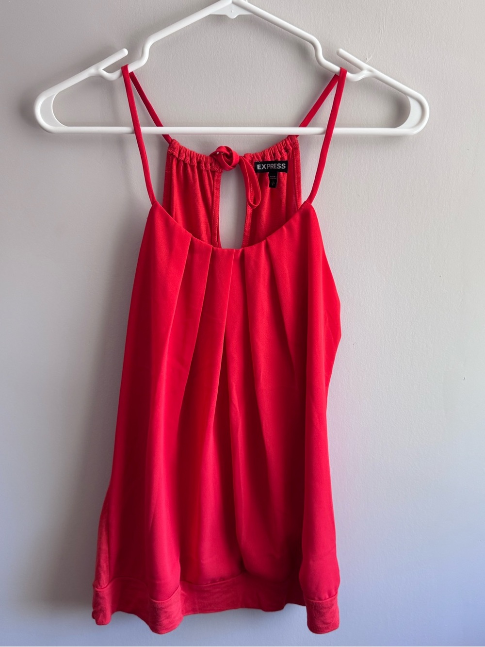Express Bright Red/Coral Spaghetti-Strap Camisole